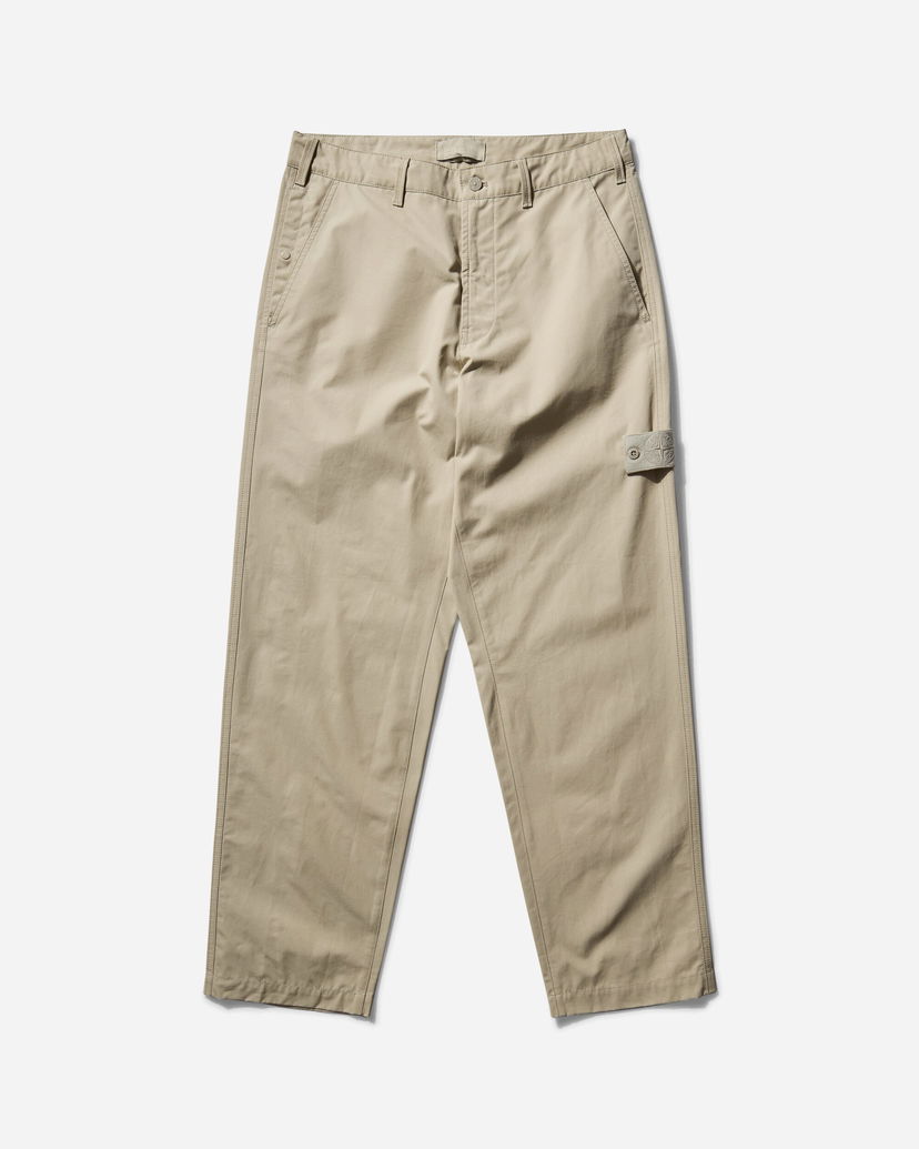 Cargo hlače Stone Island Ghost Piece Weatherproof Cotton Canvas Chino Trousers Bež | K1S15-3100013-S00F1 V0090