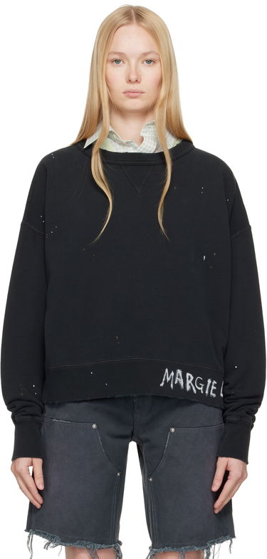 Pleteni pulover Maison Margiela Maison Margiela Graffiti Logo Sweatshirt Črna | S50GU0237 M25019, 0