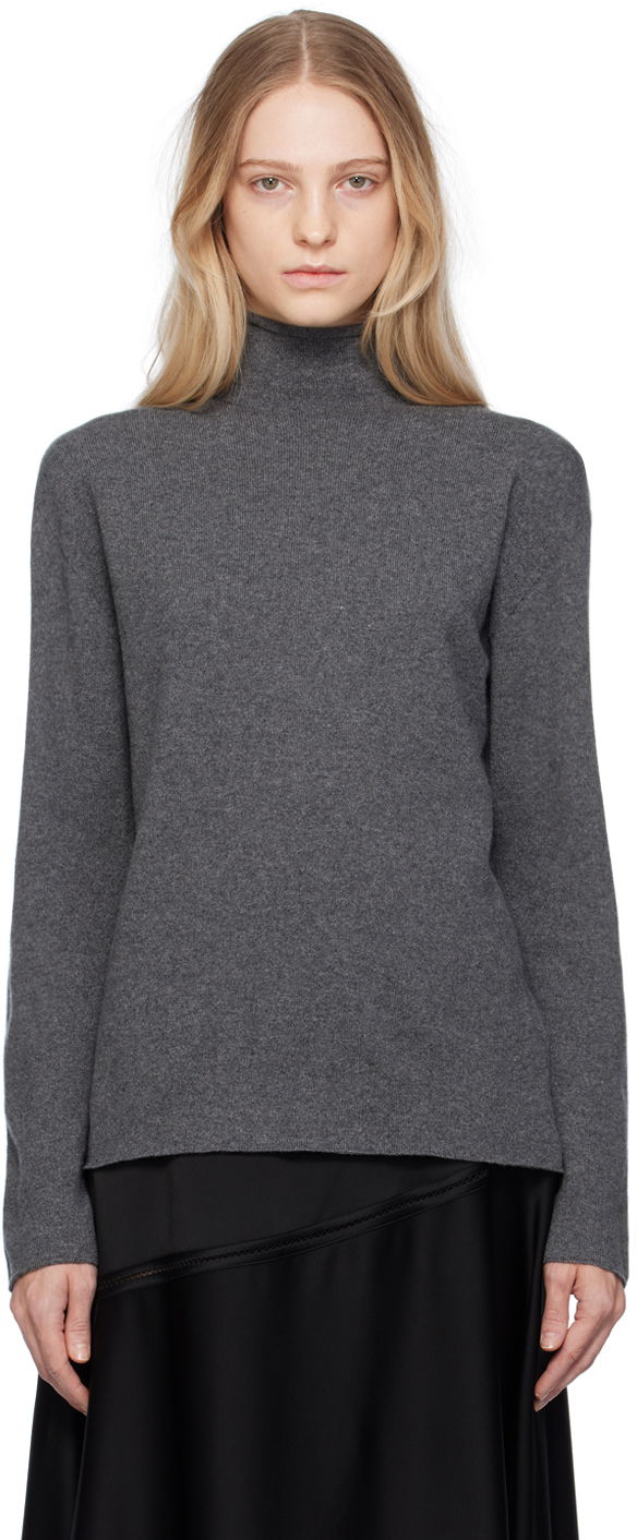 Pleteni pulover Jil Sander Rolled Turtleneck Siva | J40GP0002_J13204, 0