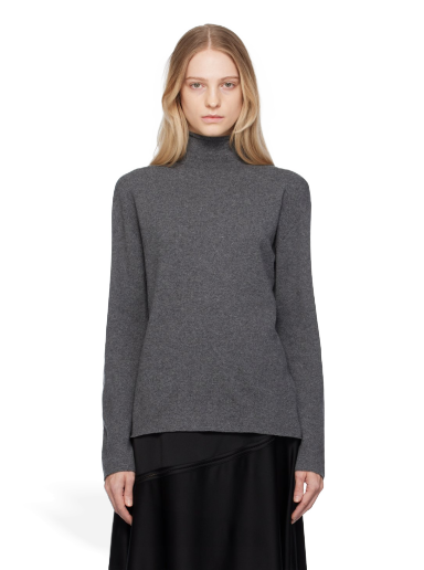 Pleteni pulover Jil Sander Rolled Turtleneck Siva | J40GP0002_J13204