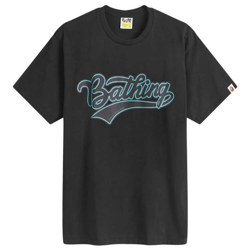 Majica BAPE A Bathing Ape Varsity Baseball Logo T-Shirt Črna | 001TEK301046M-BLK