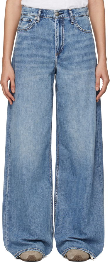 Kavbojke rag & bone Rag & Bone 'The Sofie' High-Rise Ultra Wide Leg Jeans Modra | WDD24F29521FBE, 0