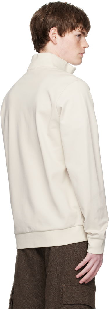 Pulover BOSS Cotton Blend Zip Neck Sweatshirt Črna | 50543887, 2