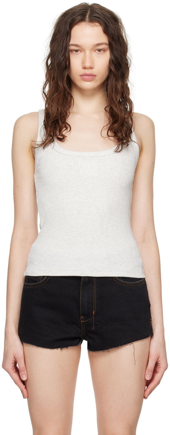 Majica brez rokavov Ksubi Stacked Origin Tank Top Bela | WPS24TA002, 0