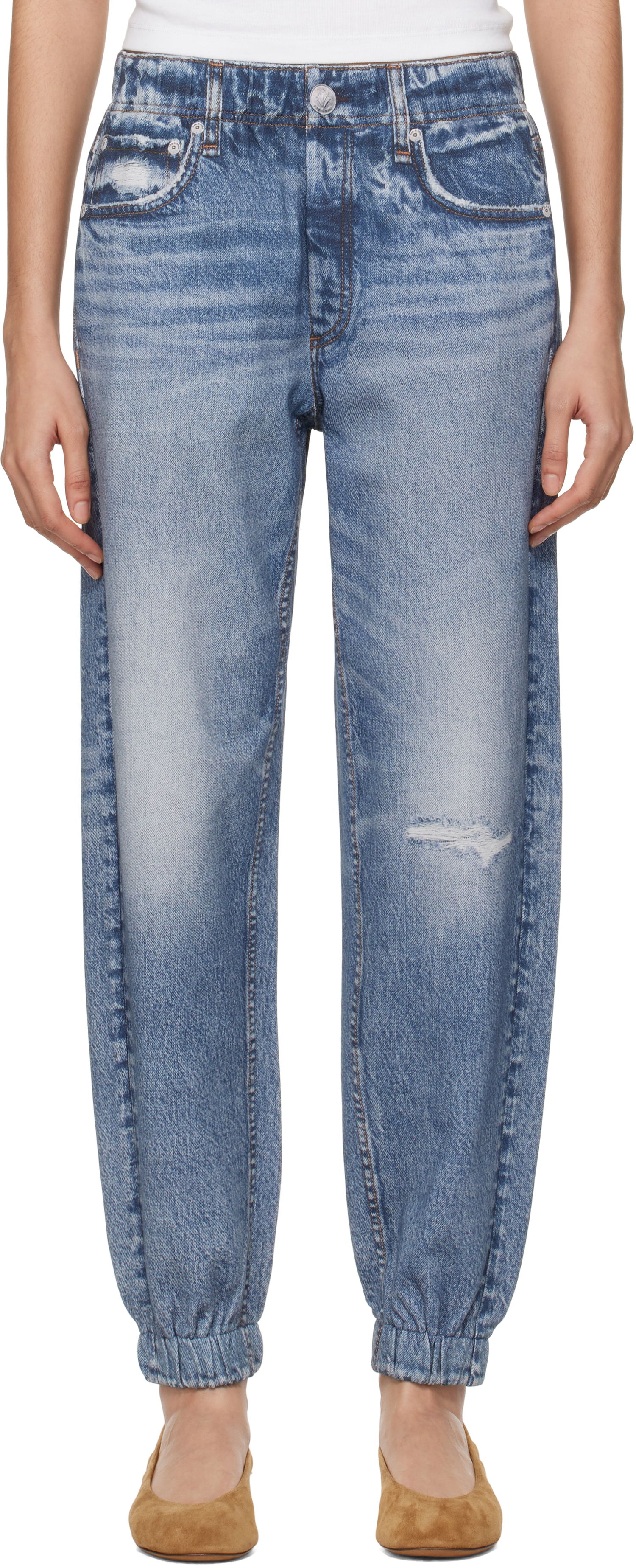 Kavbojke rag & bone Miramar Terry Jogger Lounge Pants Modra | WCW23F70008200, 0