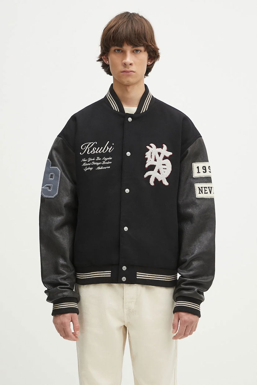 Bomber jakna Ksubi KSUBI Playoff Varsity Bomber Jacket Črna | MSP25JK003