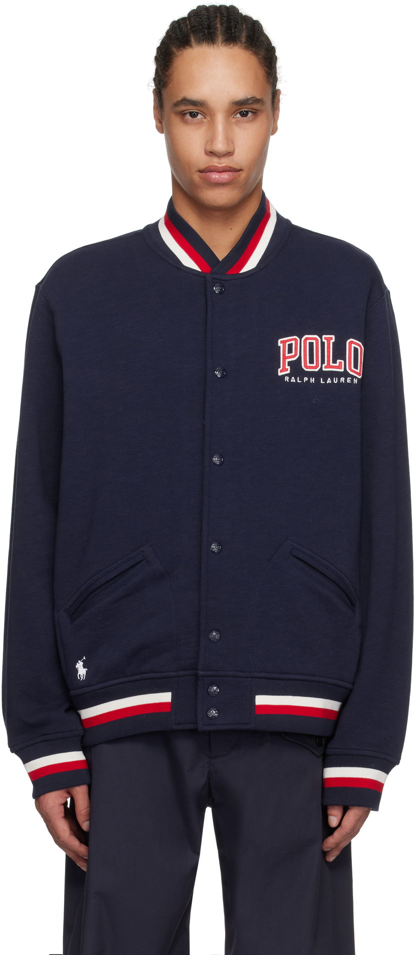 Bomber jakna Polo by Ralph Lauren Ralph Lauren Vintage Fleece Bomber Jacket Mornarica | 710964468001