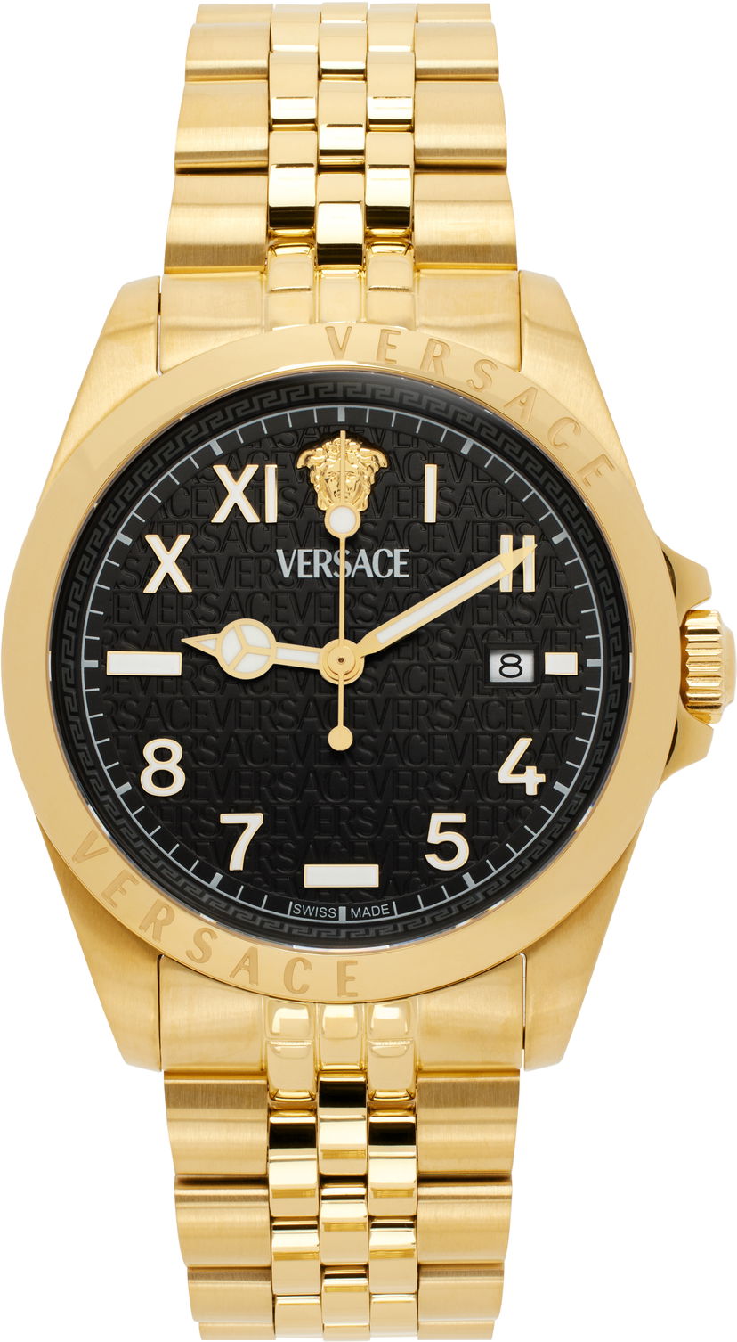 Ure Versace Gold-Tone Anteo Watch Kovinski | VE9H00624