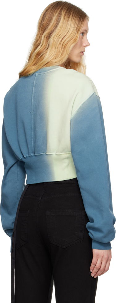 Pleteni pulover Rick Owens Rick Owens DRKSHDW Tatlin Cropped Gradient Sweatshirt Modra | DS01E3225 FDEG, 2