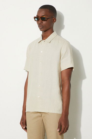Srajce Samsoe Samsoe Samsoe Samsoe Saavan Regular Fit Linen Shirt Bež | M24100052, 3