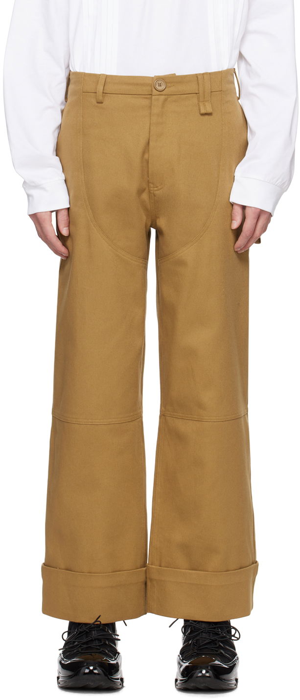 Hlače Simone Rocha Simone Rocha Four-Pocket Wide-Leg Trousers Rjava | 4101 1074