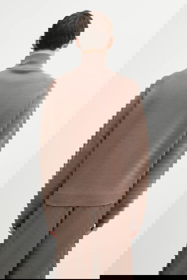 Jakna Puma PUMA x REPRESENT High-Neck Knit Track Jacket with Chevron Stripes Rjava | 632543, 2