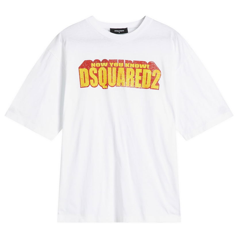Majica DSQUARED2 Dsquared2 Loose Fit 3D Logo T-Shirt Bela | S71GD1553-S23009-100