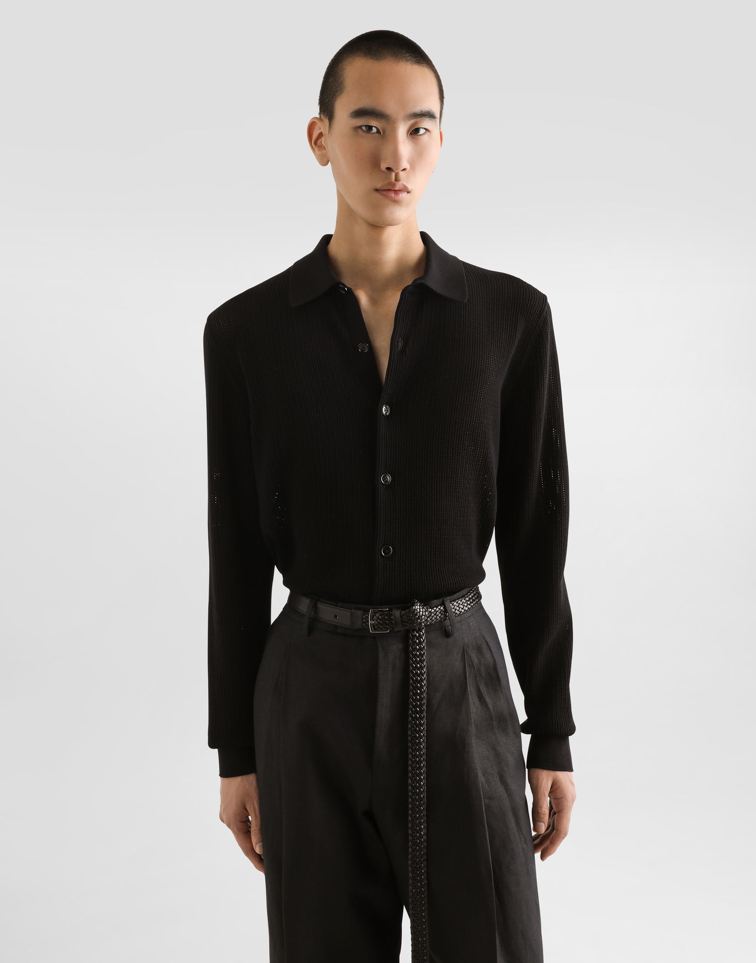 Pleteni pulover Dolce & Gabbana Dolce & Gabbana Knitted Cardigan Črna | GXVB3TJBCFON0000, 1