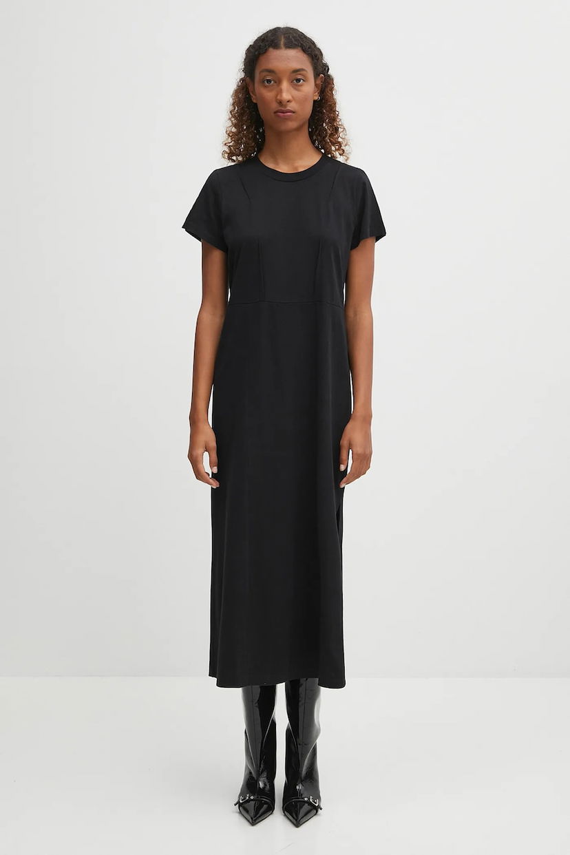 Obleke Maison Margiela MM6 Maison Margiela Midi Dress Črna | S52DD0068.M20050.900