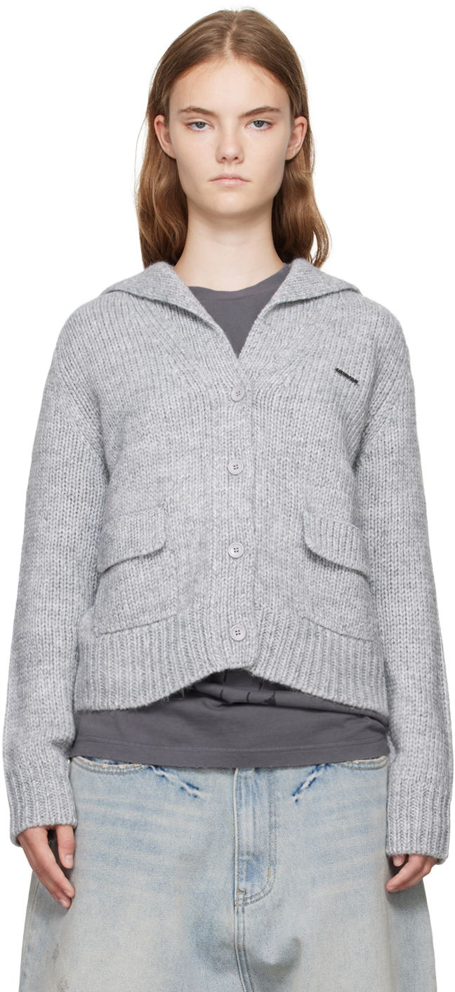 Pleteni pulover We11done Knit Sailor Collar Cardigan Siva | WD-KC2-24-632-W-GY, 0