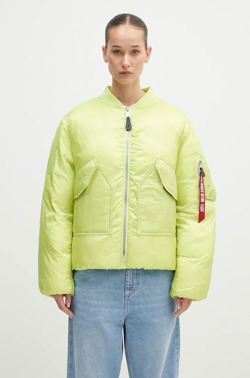 Bomber jakna Alpha Industries Oversized Bomber Jacket Zelena | 148004