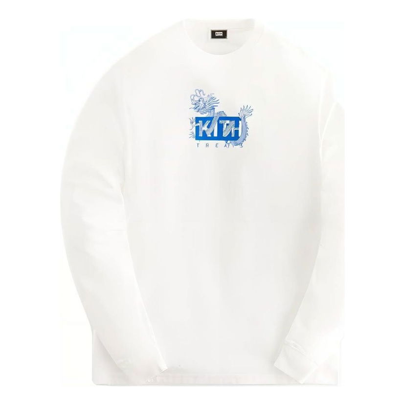 Majica KITH Treats Year Of The Dragon Graphic Long Sleeve T-Shirt Bela | KHT030117-101