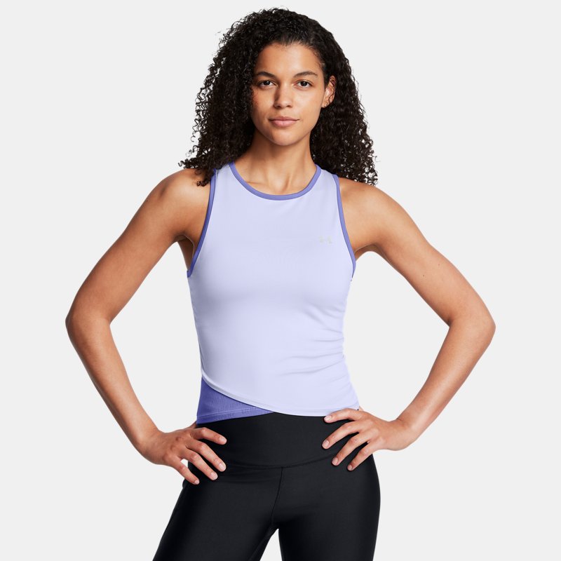 Majica brez rokavov Under Armour Breeze Asymmetric Training Tank Top Lila | 1383657-539