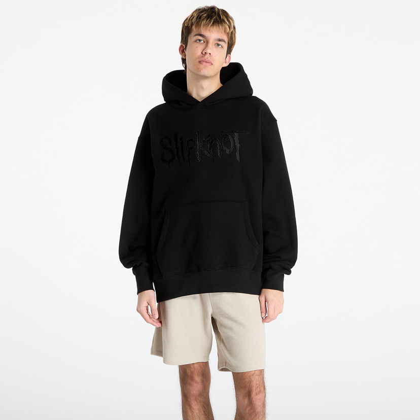 Pulover Pleasures PLEASURES x Slipknot Debut Hoodie Črna | P25SK001 BLACK