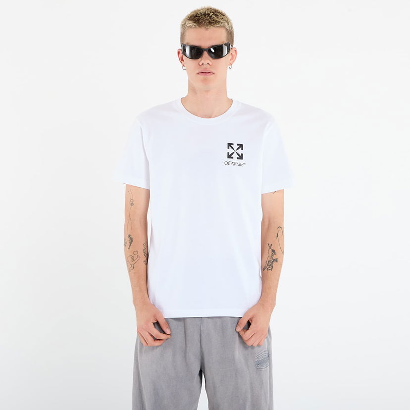 Majica Off-White Off-White Small Arrow Slim S/S T-Shirt Bela | OMAA027F25JER00F0110