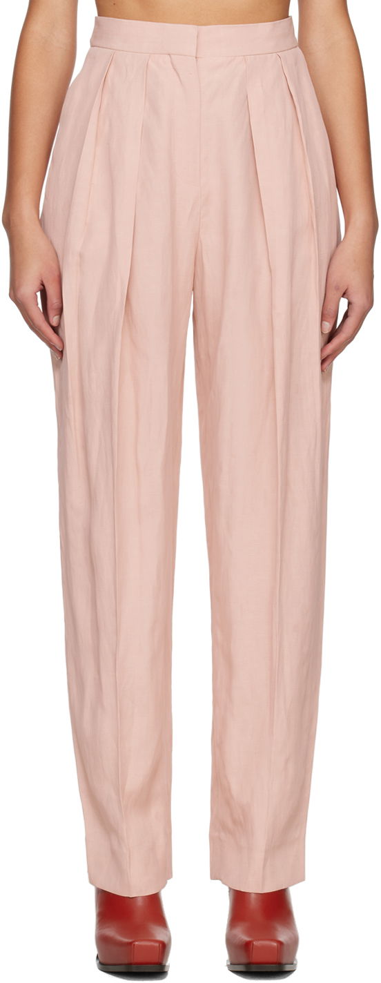 Hlače Stella McCartney Stella McCartney Pleated Trousers Roza | 6400643STA49