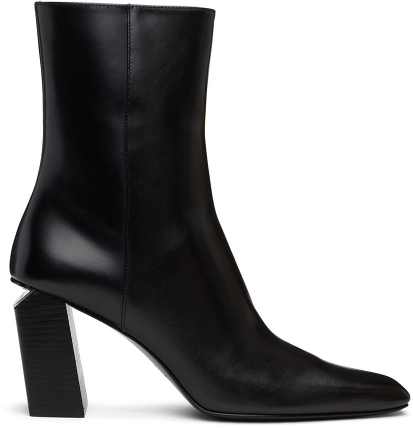 Superge in čevlji Alexander Wang Toni 85mm Ankle Leather Boots Črna | 30324B009