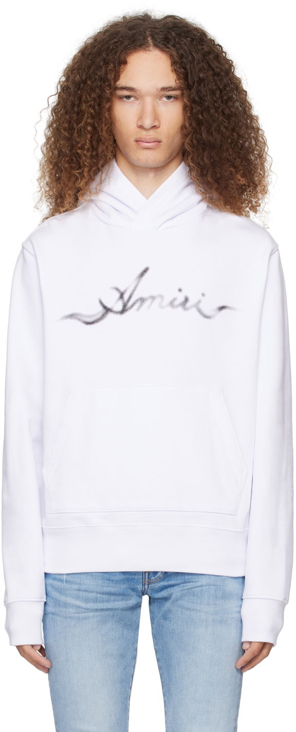 Pulover AMIRI Smoke Hoodie Bela | PS24MJL027