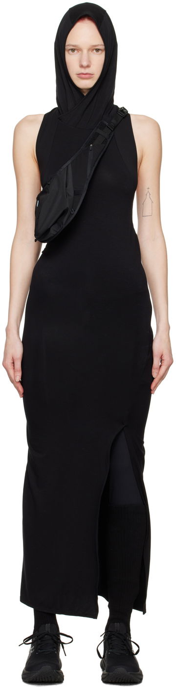 Obleke Post Archive Faction (PAF) Post Archive Faction (PAF) 6.0 Hooded Midi Dress Črna | 6.0 DDR-B, 0