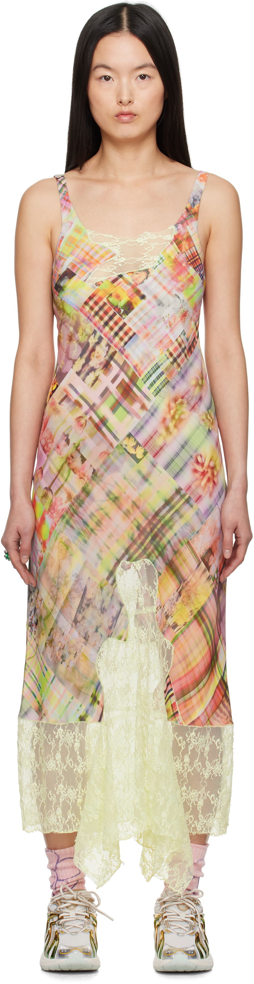 Obleke Collina Strada Collina Strada Anemone Print Midi Dress Večbarvna | XX4019