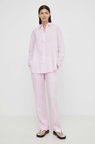 Srajce Samsoe Samsoe Samsoe Samsoe HOYS Linen Pants and Shirt Set Roza | F23900002, 0
