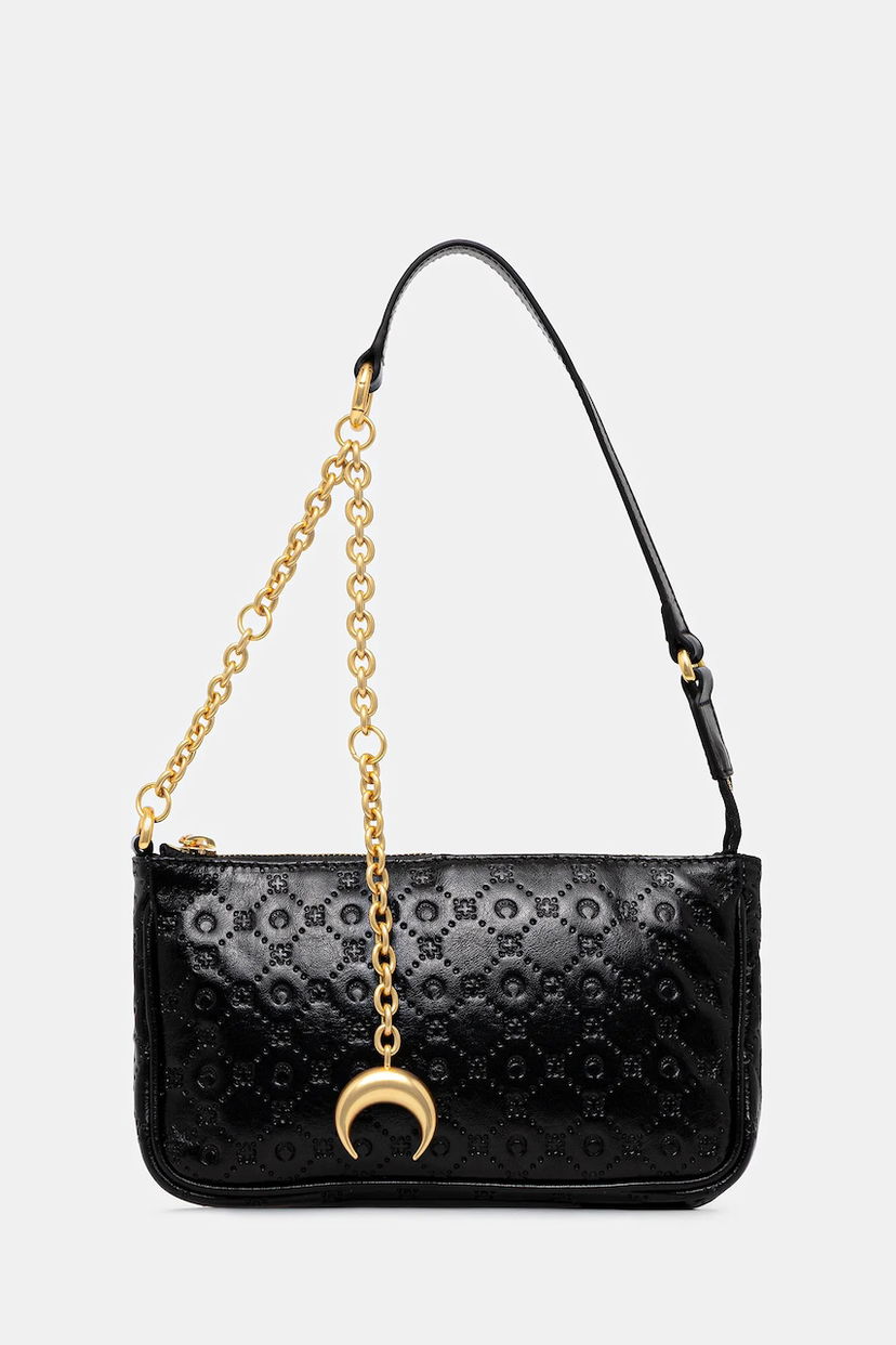 Torbica Marine Serre Marine Serre Moonogram Embossed Leather Core Bag Črna | WBA018A.CLEA0051