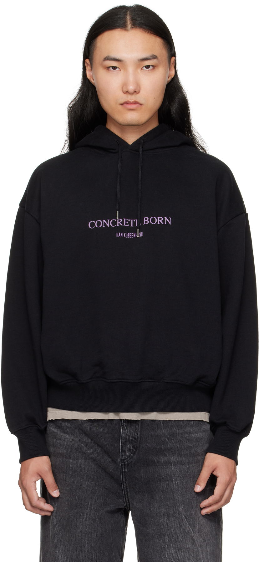 Pulover Han Kjøbenhavn Han Kjobenhavn Logo Oversized Hoodie Črna | M-134727