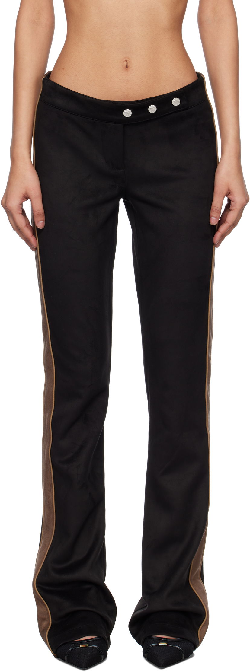 Trenirka MISBHV MISBHV Moto Faux-Suede Trousers Črna | 250W303