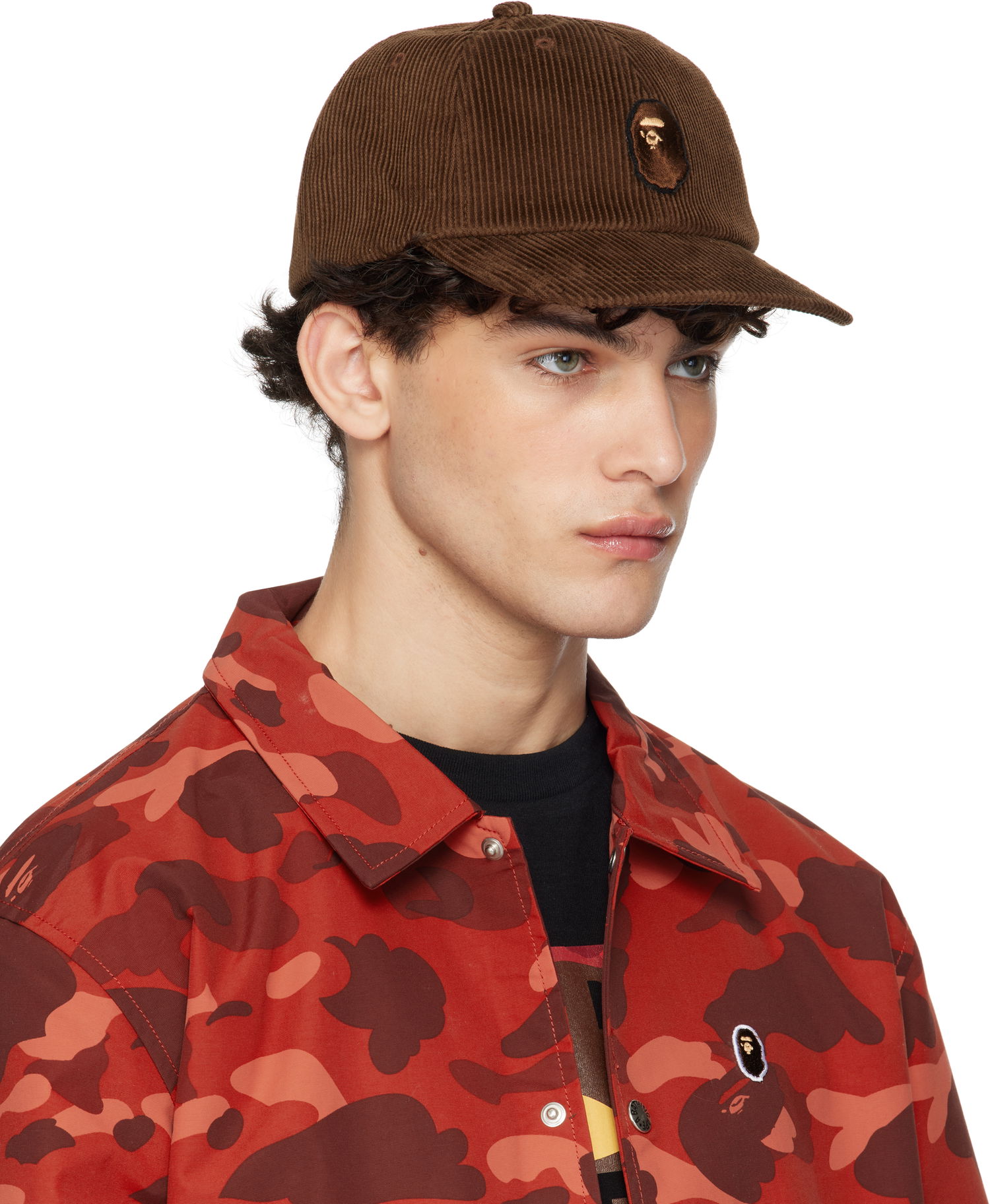 Kapa BAPE Corduroy Cap With Logo Patch Rjava | 001CPK801004M, 1
