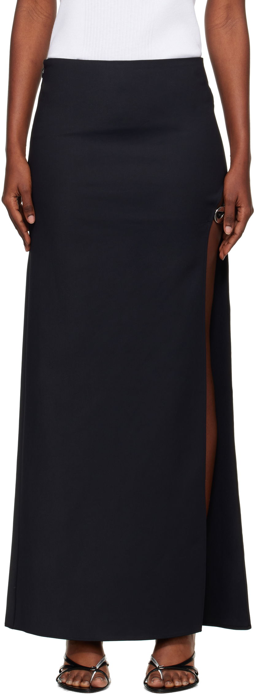 Krila Coperni Coperni Garter Belt Maxi Skirt Črna | COPJ100F2043