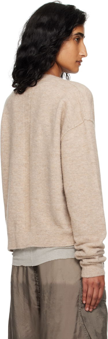 Pleteni pulover Rick Owens Rick Owens Tommy V-Neck Sweater Bež | RP02E4650 KWP, 2