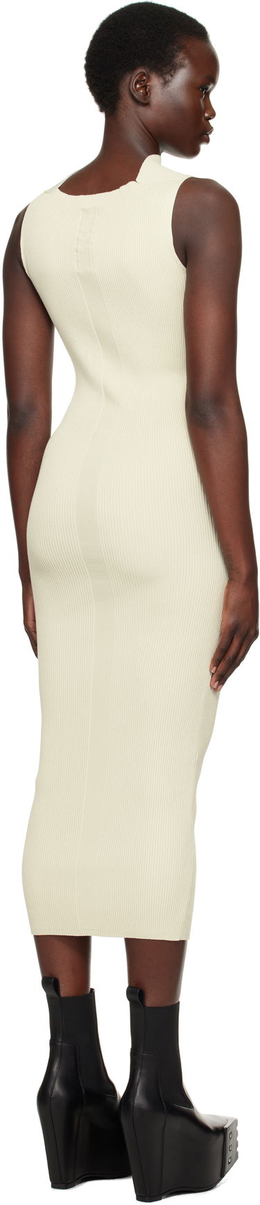 Obleke Rick Owens Rick Owens Hollywood Babel Midi Dress Bež | RP01E7638 RIBVI, 2