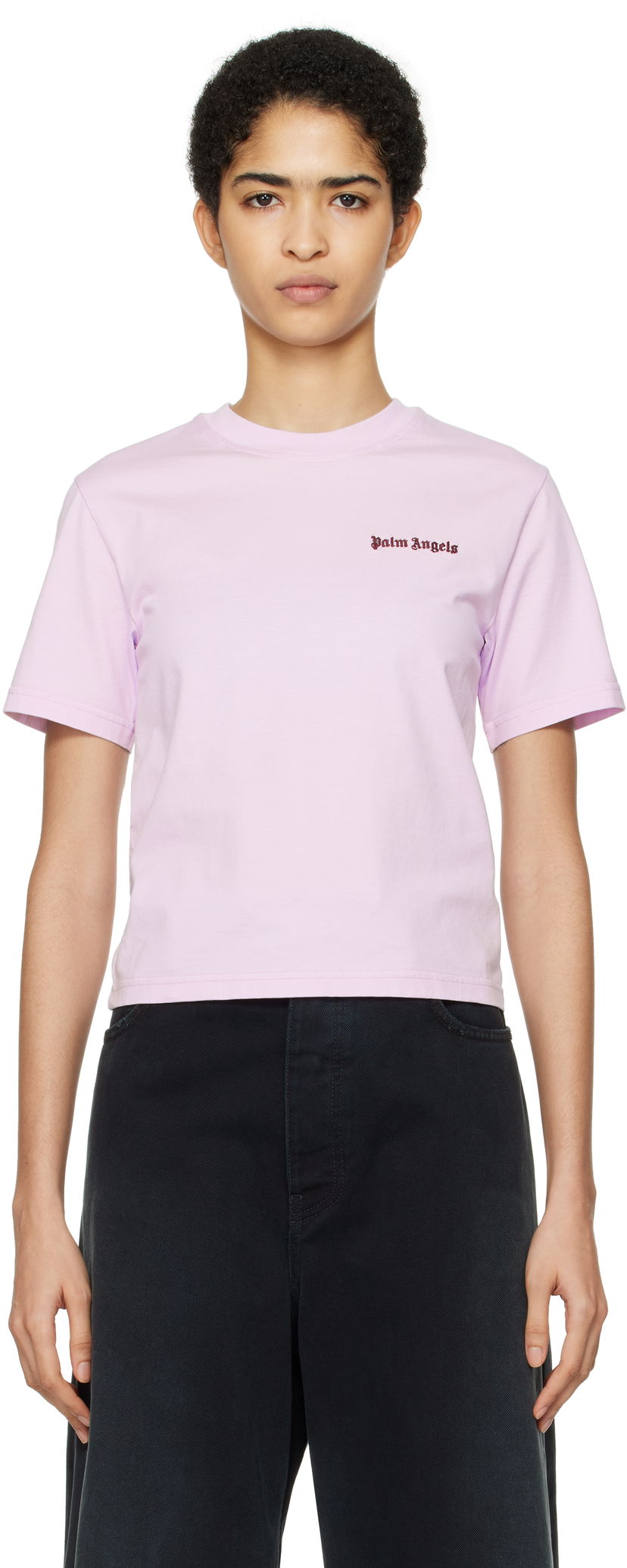 Majica Palm Angels Classic Logo Fitted Tee Roza | PWAA044F24JER0013629
