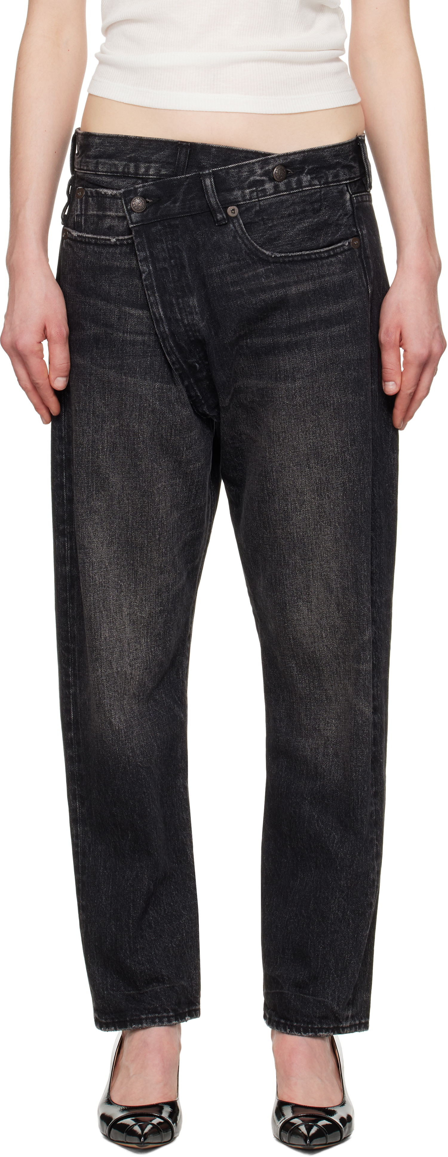 Kavbojke R13 R13 Crossover Jeans Črna | R13W2048-D274A, 0