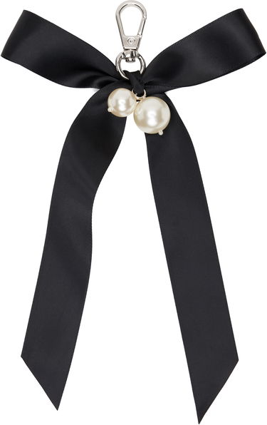 Obeski za ključe Simone Rocha Simone Rocha Bow Faux-Pearl Bag Charm Keychain Črna | KEYCHAIN3-M 0904, 1