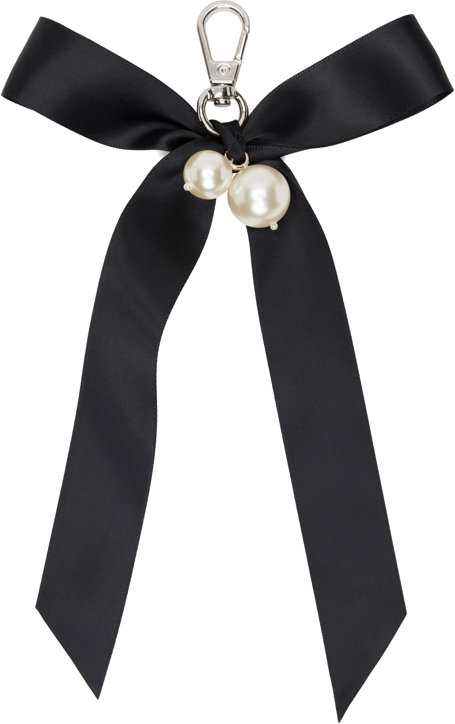 Obeski za ključe Simone Rocha Simone Rocha Bow Faux-Pearl Bag Charm Keychain Črna | KEYCHAIN3-M 0904, 1
