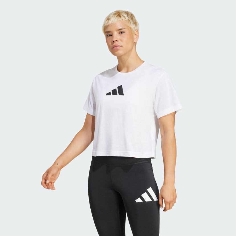 Majica adidas Performance Train Essentials Big Logo Performance Bela | JG8615