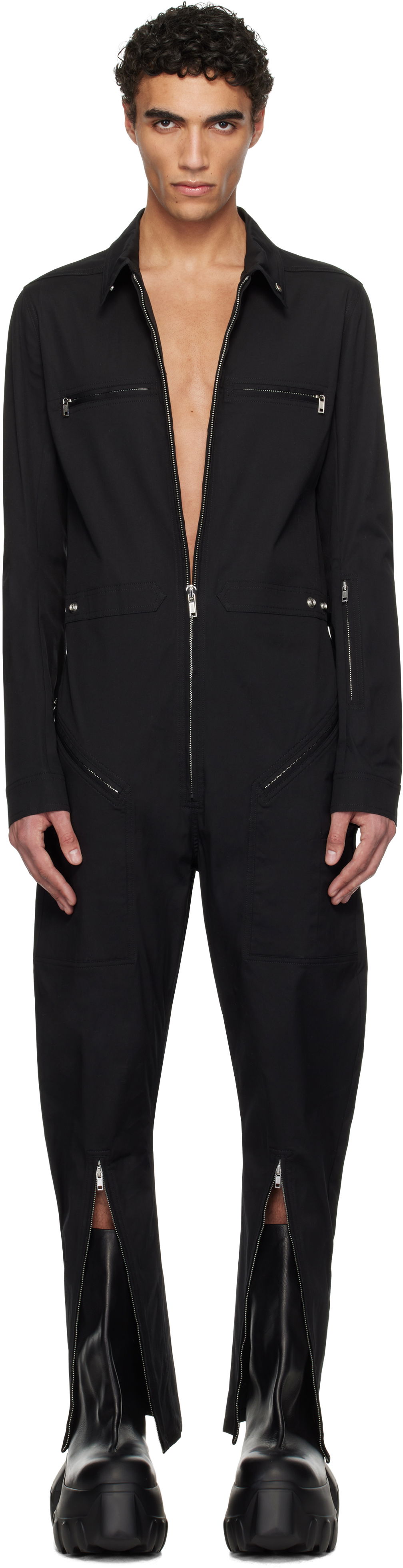 Kombinezon Rick Owens Rick Owens Hollywood Headon Jumpsuit Črna | RU01E5559 TE, 0