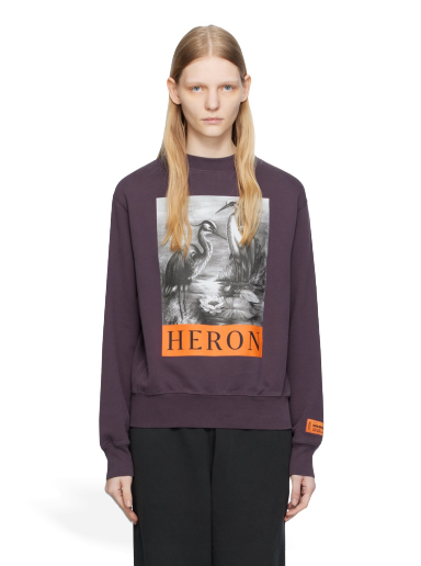 Pulover HERON PRESTON Graphic Sweatshirt Lila | HWBA014F23JER0023710