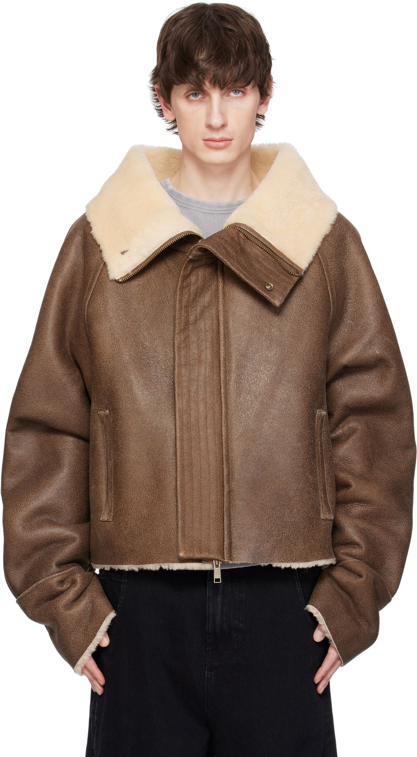 Bomber jakna Entire Studios Entire Studios Bulk Shearling Jacket Rjava | ESU-S25-13014-CO