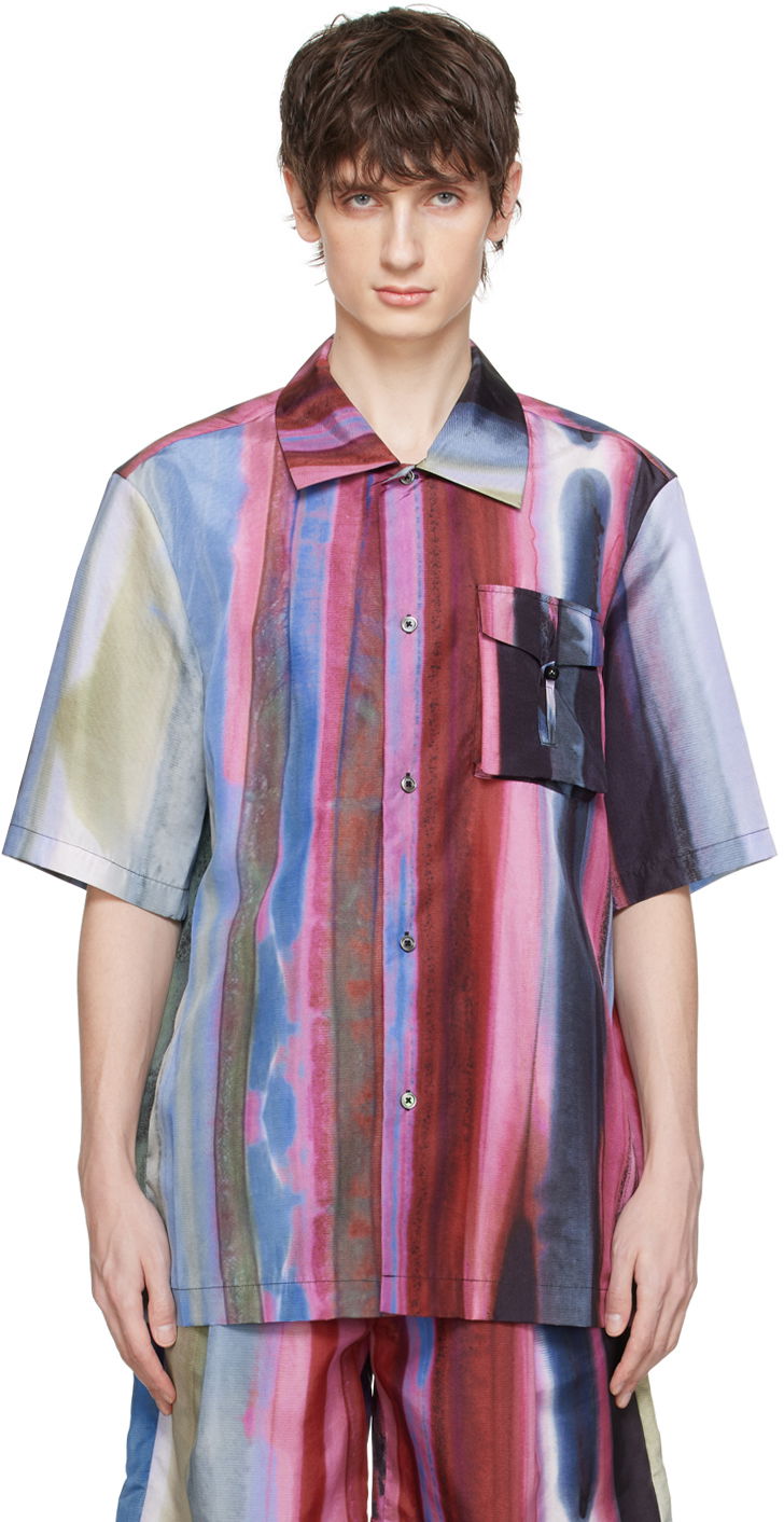 Srajce Feng Chen Wang Feng Chen Wang Bellows Pocket Short Sleeve Shirt Večbarvna | FUS17SR15