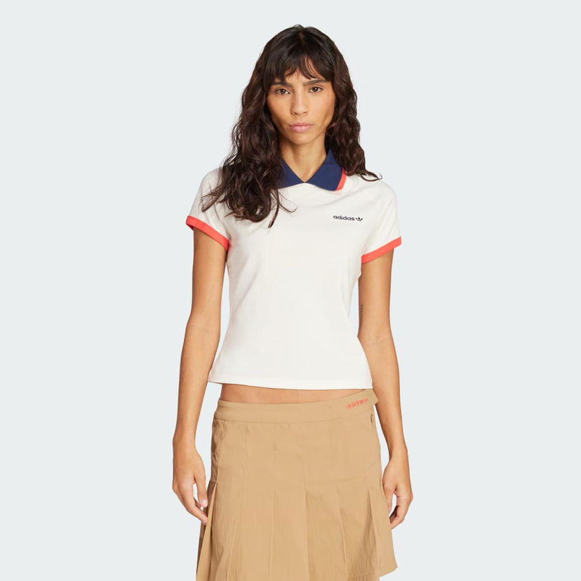 Polo majica adidas Performance Cropped Polo Shirt Bela | JY3515