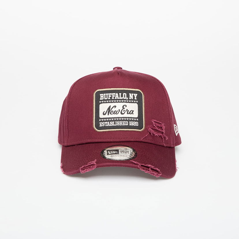 Kapa New Era New Era 9FORTY A-Frame Patch Distressed Cap Bordo | 60691085
