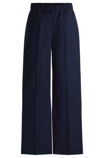 Hlače BOSS Relaxed-Fit Virgin Wool Trousers Mornarica | 50534567